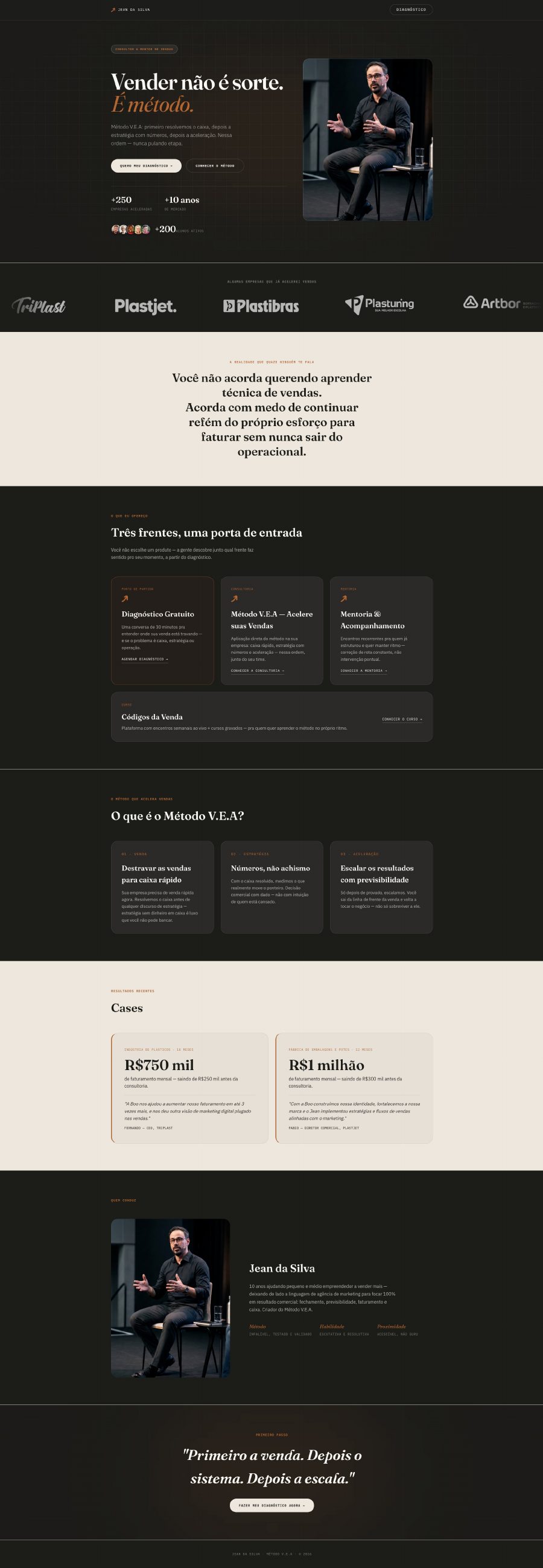 Landing page Jean da Silva